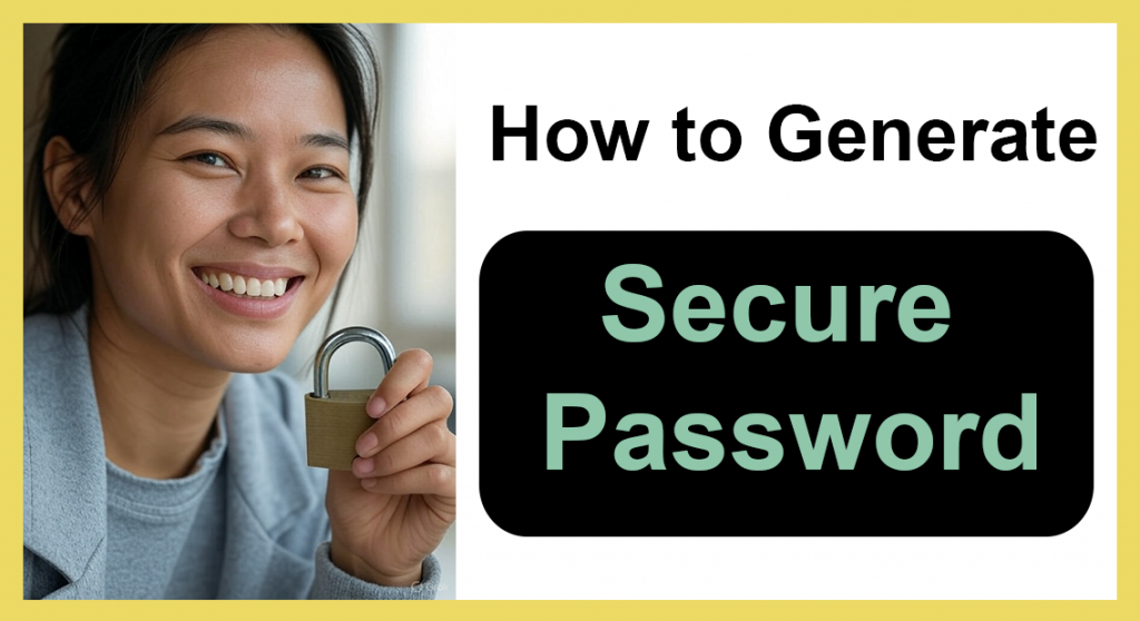 how to generate secure password for websites apps platforms facebook twitter google gmail